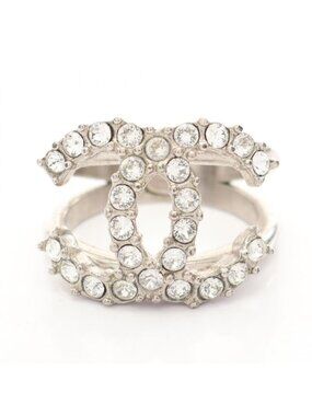 Chanel Ring CC Logo Stainless Steel